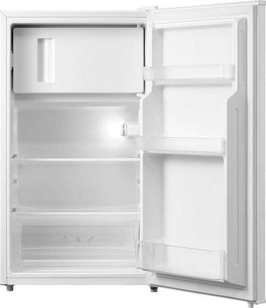 Amica KS 361 151 W Standkühlschrank, 47,5 cm breit, 80 L, LED Beleuchtung, 1 Glasablage, 1 Gemüseschublade, 3 Türablagen, weiß